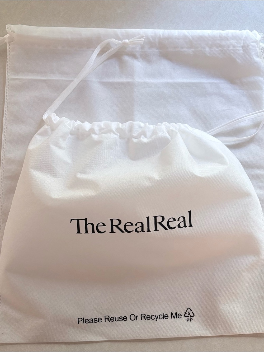 TRR White Drawstring Dust Bag